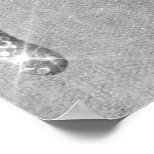 きらめく点滴 |プラチナ銀メタリックアイス ポスター (角)