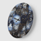 きらめく猫の壁時計 ラージ壁時計 (傾斜)