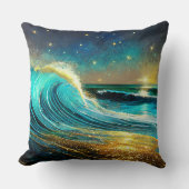 きらめく発散海波 クッション (正面)