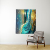 きらめく発散海波 タペストリー (インサイチュ)