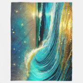 きらめく発散海波 フリースブランケット (正面)