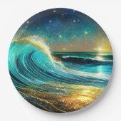 きらめく発散海波 ペーパープレート (正面)