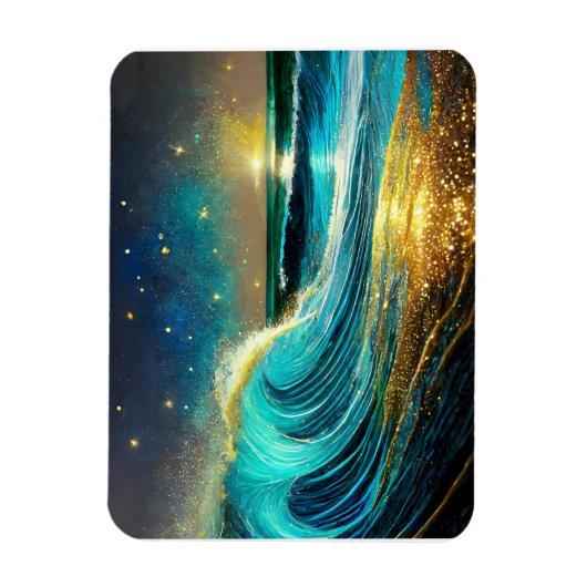 きらめく発散海波 マグネット (縦)