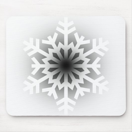 きらめく白い雪片 マウスパッド (正面)