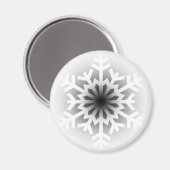 きらめく白い雪片 マグネット (正面/裏面)