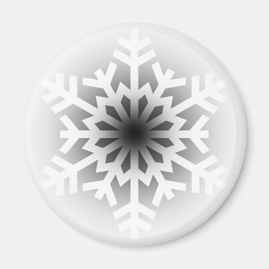 きらめく白い雪片 マグネット (正面)