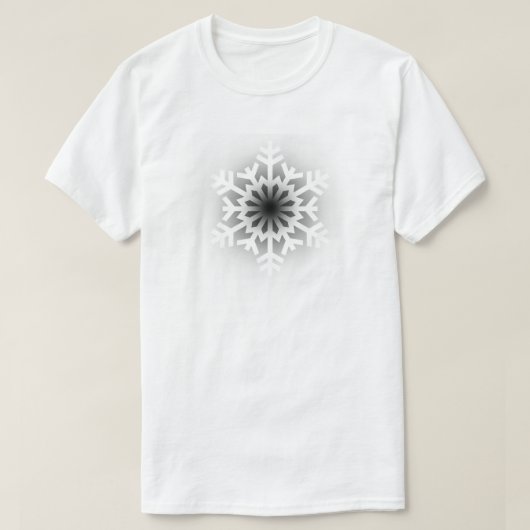 きらめく白い雪片 Tシャツ (デザイン正面)