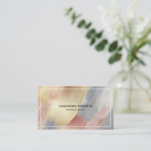 きらめく筆の構成2名刺 名刺 (スタンド正面)