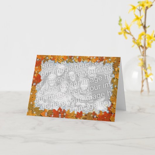 きらめく紅葉 カード (黄色い花)