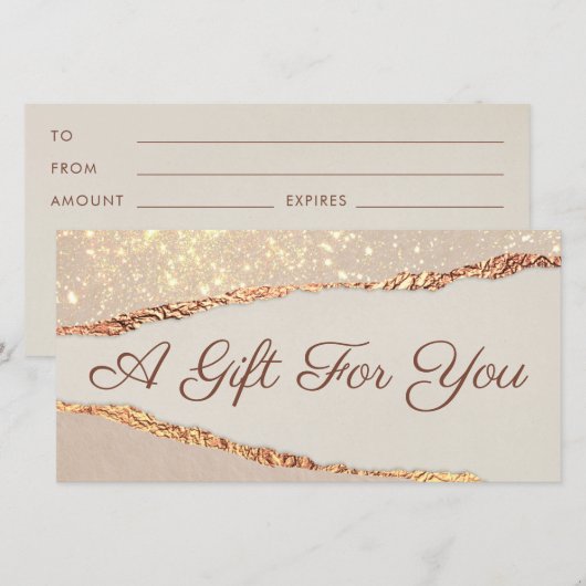 きらめく紙ギフト券 (正面/裏面)
