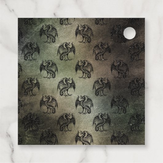 きらめく素朴ヴィンテージ・ドラゴン フェイバータグ (裏面)