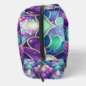 きらめく紫のティール（緑がかった色）マーメイドはかりで測コスメティックバッグ ドップキット (右)