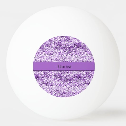 きらめく紫色のグリッター 卓球ボール (正面)