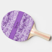 きらめく紫色のグリッター 卓球ラケット (横)