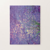 きらめく紫色雨 ジグソーパズル (縦)