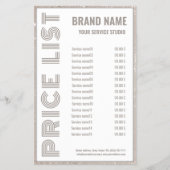 きらめく縁ど美しいサロン価格表フライヤー チラシ (正面)