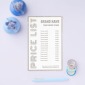 きらめく縁ど美しいサロン価格表フライヤー チラシ (シングル)