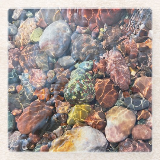 きらめく色 ガラスコースター (正面)