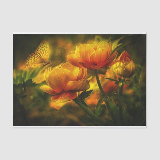 きらめく花と蝶 薄葉紙 (正面)