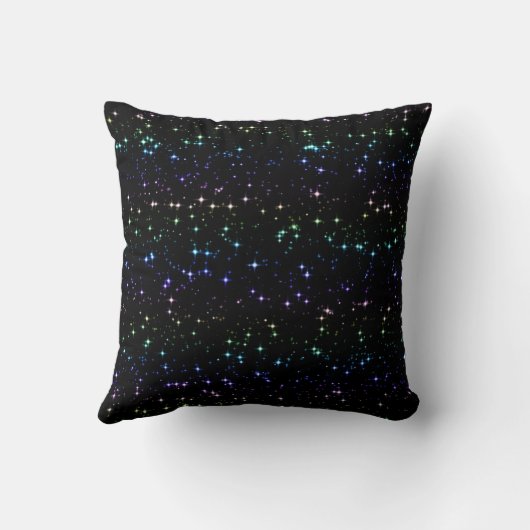 きらめく虹のグリッタースターズインザナイトスカイ クッション (裏面)