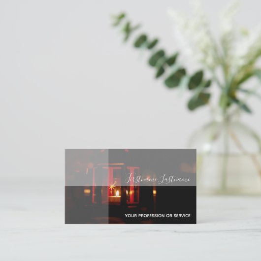 きらめく蝋燭 名刺 (スタンド正面)
