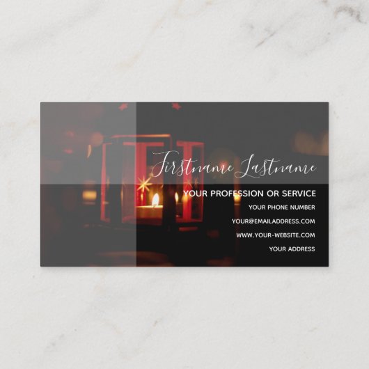 きらめく蝋燭 名刺 (裏面)