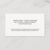 きらめく蝶の花のパターン 名刺 (裏面)