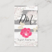 きらめく蝶の花のパターン 名刺 (正面)