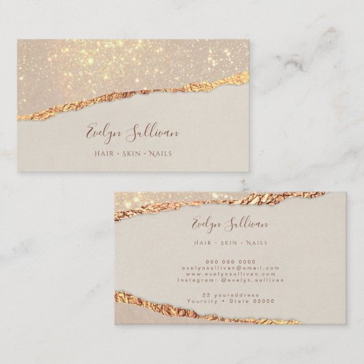 きらめく裂紙 名刺 (正面/裏面)