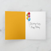 きらめく誕生日のキノコの小人 カード (内部)