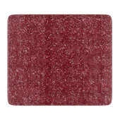 きらめく赤い及び銀製のグリッター カッティングボード (正面)