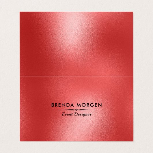 きらめく赤い背モダン景 名刺 (外部フラット)