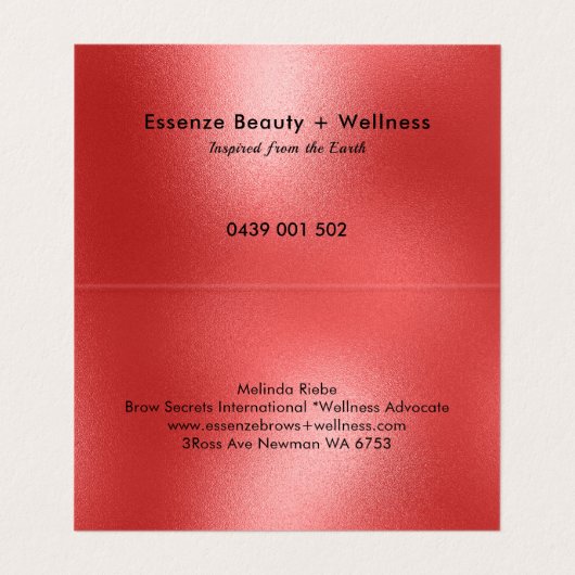 きらめく赤い背モダン景 名刺 (内部フラット)