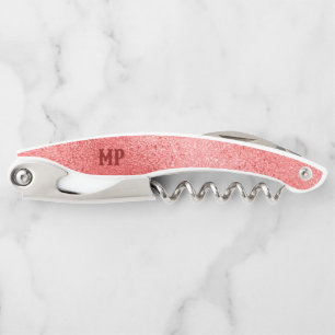 きらめく赤い虹色のテクスチャ ソムリエナイフ