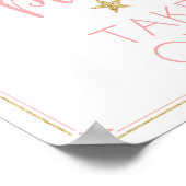 きらめく赤ちゃんシャワーが一つのサインを取る ポスター (角)