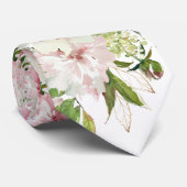 きらめく赤面ピンク&緑ホワイト結婚ズ ネクタイ (ロール)