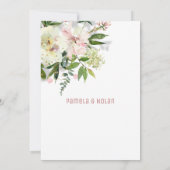 きらめく赤面&ホワイト結婚式招待状 案内状 (裏面)