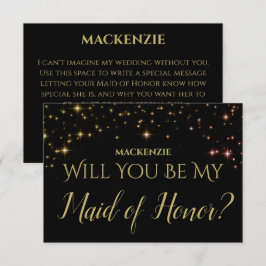 きらめく輝きが私のメイド・オブ・オーナー(花嫁付き添い人) 出欠カード