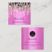 きらめく金ゴールドに輝くカード スクエア名刺 (正面/裏面)