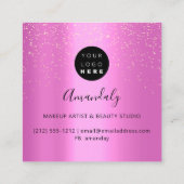 きらめく金ゴールドに輝くカード スクエア名刺 (裏面)