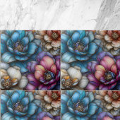 きらめく金ゴールドのアクセントで華やかな花 タイル