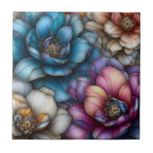 きらめく金ゴールドのアクセントで華やかな花 タイル (正面)