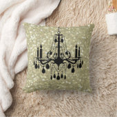 きらめく金ゴールドのシャンデリアの枕 クッション (ブランケット)