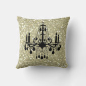 きらめく金ゴールドのシャンデリアの枕 クッション (裏面)