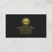 きらめく金ゴールドの上昇傾向財務共有グラフ 名刺 (裏面)