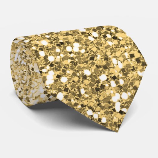 きらめく金ゴールドグラデーショングリッターネックタイ ネクタイ (ロール)
