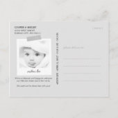 きらめく金ゴールドスター男の赤ちゃん誕生のお知らせ 案内ポストカード (裏面)