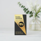 きらめく金ゴールドスポットライト 名刺 (スタンド正面)