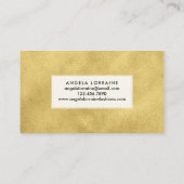 きらめく金ゴールドドットデザイン 名刺 (裏面)