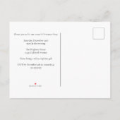 きらめく金ゴールドライトクリスマモダンスパーティー インビテーションポストカード (裏面)